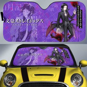 Ryuunosuke Akutagawa Car Sunshade Custom Bungou Stray Dogs Anime Car Interior Accessories