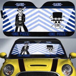 Sabo Car Sunshade Custom One Piece Anime Car Accessories Mix Manga Style