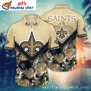 Saints Tropical Night Floral Hawaiian Shirt