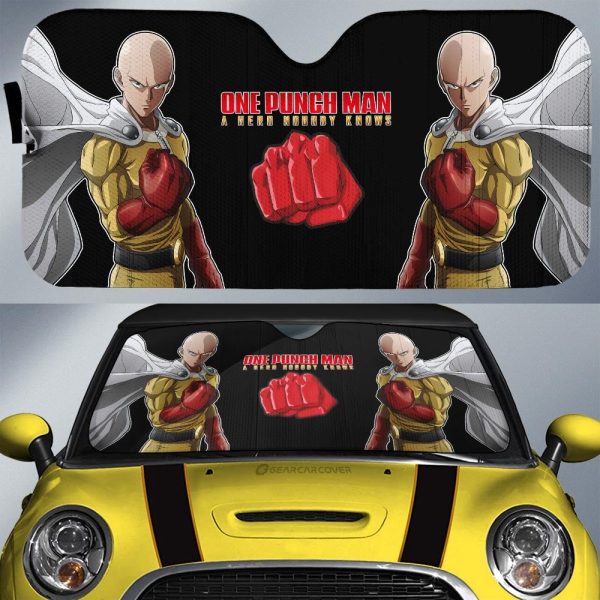 Saitama Car Sunshade Custom Main Hero One Punch Man Anime Car Accessories