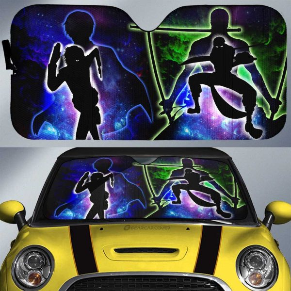 Sanji And Zoro Car Sunshade Custom One Piece Anime Silhouette Style