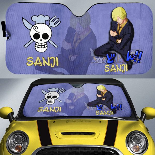 Sanji Car Sunshade Custom One Piece Anime Car Accessories