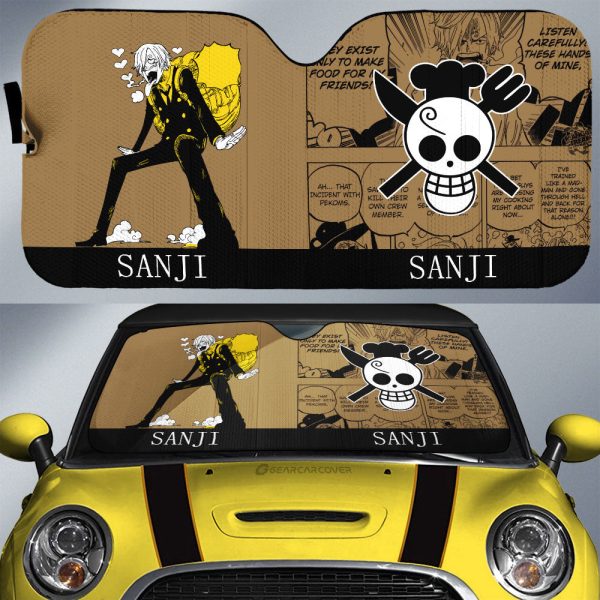 Sanji Car Sunshade Custom One Piece Car Accessories Manga Style