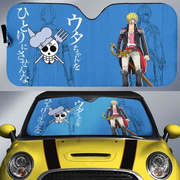 Sanji Film Red Car Sunshade Custom Car Interior Accessories