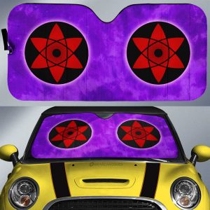 Sasuke Mangekyo Sharingan Car Sunshade Custom Anime Tie Dye Style