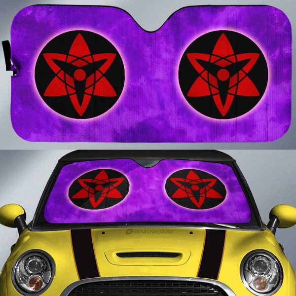 Sasuke Uchiha Eternal Mangekyo Sharingan Car Sunshade Custom Anime Tie Dye Style