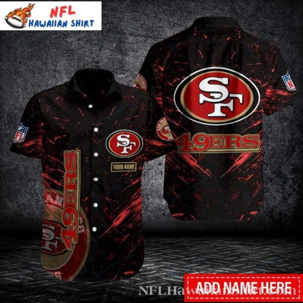 Scarlet Rush Customizable Niners Hawaiian Shirt