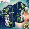 Seattle Seahawks Dynamic Floral Stripes Custom Fan Hawaiian Shirt