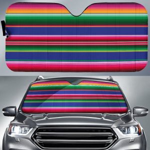 Serape Baja Mexican Pattern Car Sunshade