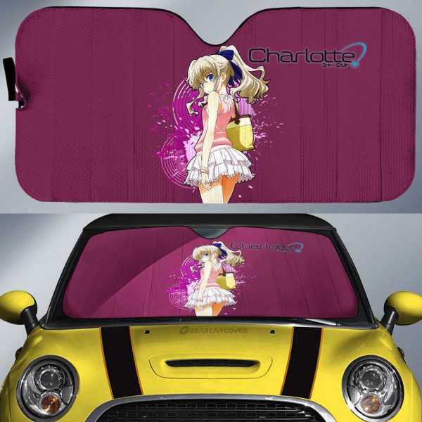 Sexy Girl Nao Tomori Car Sunshade Custom Charlotte Car Accessories