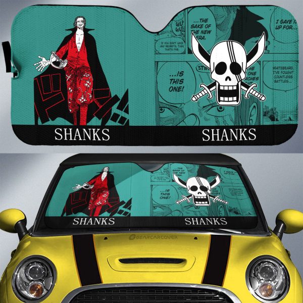 Shanks Car Sunshade Custom One Piece Car Accessories Manga Style