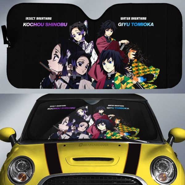 Shinobu And Giyuu Car Sunshade Custom