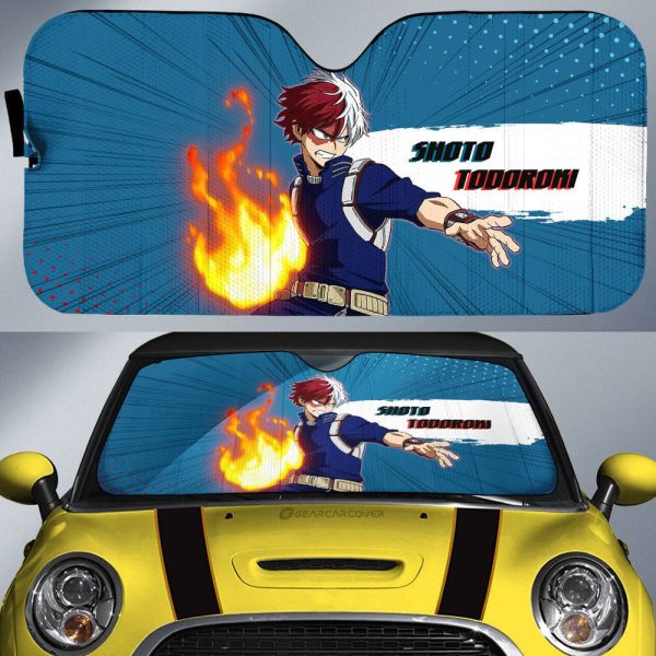 Shoto Todoroki Car Sunshade Custom For My Hero Academia Anime Fans