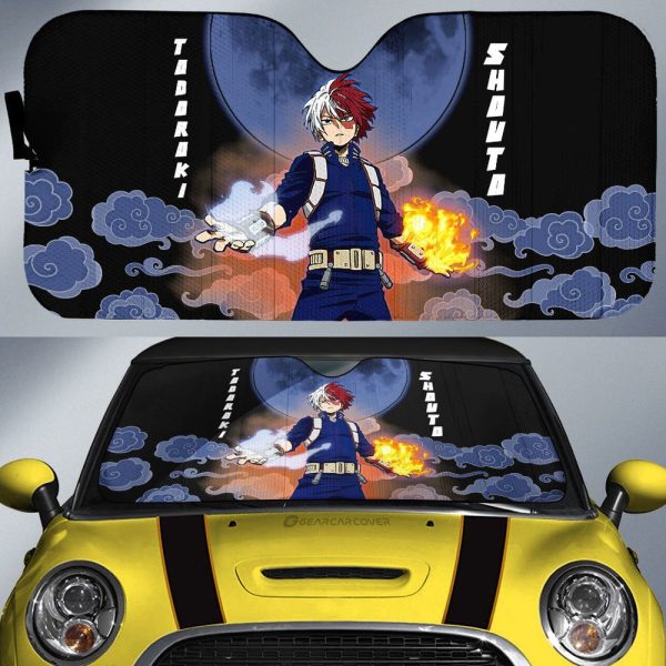 Shoto Todoroki Car Sunshade Custom My Hero Academia Anime Car Accessories