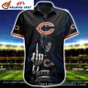 Skeleton Champion Chicago Bears Hawaiian Shirt – Men’s Dark Mystic Fanfare