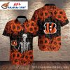 Skeleton Party Cincinnati Bengals Hawaiian Shirt – Floral Bones Bengals Aloha Shirt