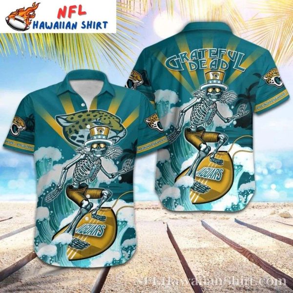 Skeleton Surfer Jacksonville Jaguars Hawaiian Shirt – Grateful Dead Edition