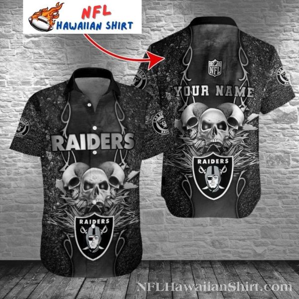 Skull Gothic Las Vegas Raiders Men’s Hawaiian Shirt