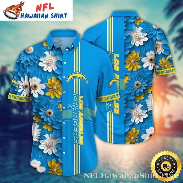 Skyline Stripe Los Angeles Chargers Tropical Shirt