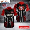 Sleek 49ers Speed Rush Customizable Name And Number Hawaiian Shirt