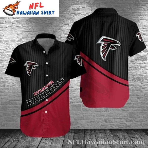 Sleek Black And Red Atlanta Falcons NFL Hawaiian Men’s Shirt