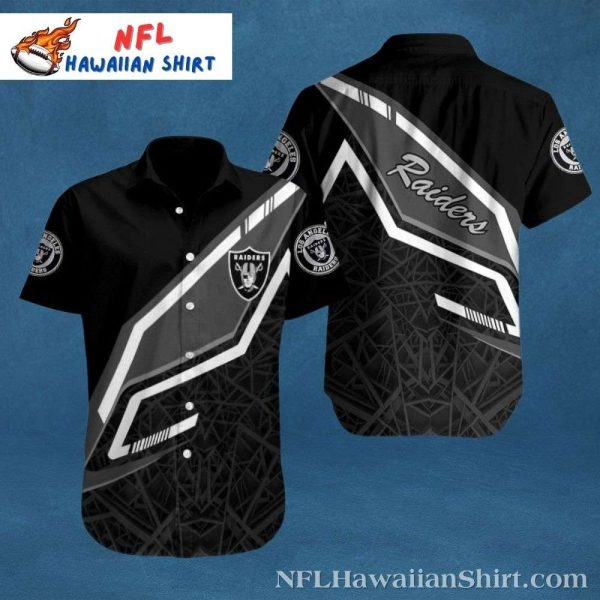 Sleek Silver And Black – Las Vegas Raiders Men’s Hawaiian Shirt