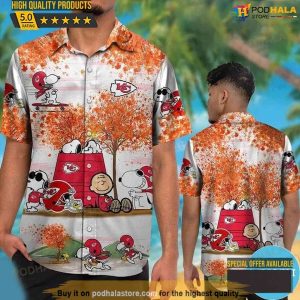 Snoopy Woodstock Football NFL Kc Chiefs Hawaiian Shirt