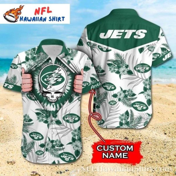 Spooky Touchdown NY Jets Halloween Hawaiian Shirt – Jets Thriller Aloha Shirt