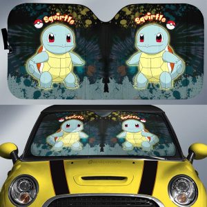 Squirtle Car Sunshade Custom Tie Dye Style Anime Car Accessories