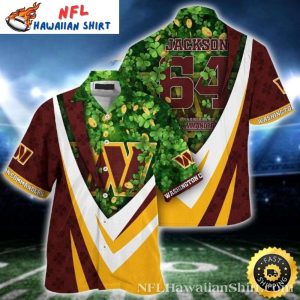 St. Patrick’s Blitz Washington Commanders Clover Hawaiian Shirt