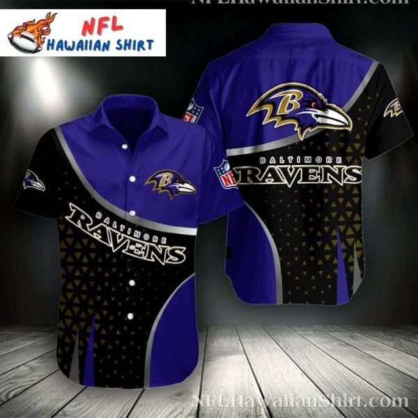 Starry Field Play – Ravens Hawaiian Shirt With Night Sky Motif