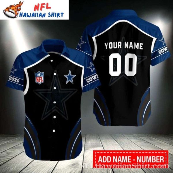 Starry Night Dallas Cowboys Fan Tropical Hawaiian Shirt – Personalize With Name Number