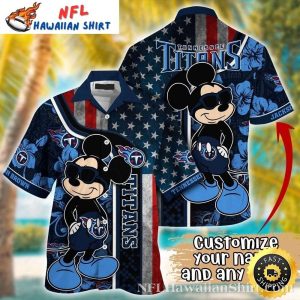 Starry Patriot Mickey – Personalized Tennessee Titans Aloha Shirt