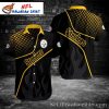 Steelers Night Flame Hawaiian Shirt – Black And Gold Fire Pattern