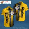 Steelers Playbook – Bold Yellow Typographic Hawaiian Shirt