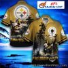 Steelers Twilight Surf And Turf Mickey Mouse Edition Hawaiian Shirt