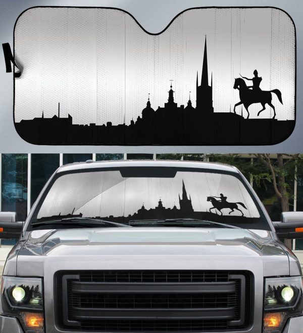 Stockholm Skyline Car Sunshade Custom Car Accessories