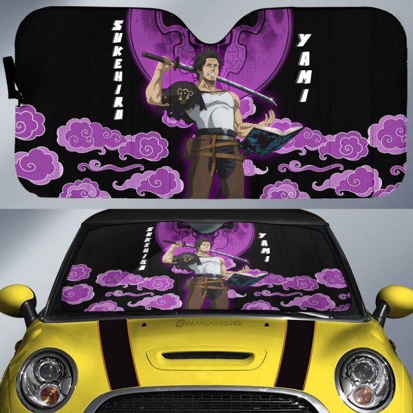 Sukehiro Yami Car Sunshade Custom Black Clover Anime Car Accessories