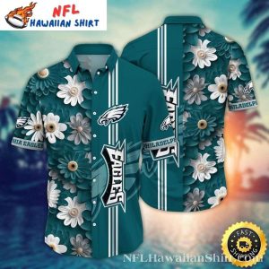 Summer Daisy Philadelphia Eagles Flight Aloha Shirt