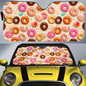 Summer Donuts Car Sunshade Custom Girly Pattern Car Accessories