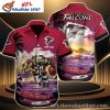 Sundown Tackle Atlanta Falcons Customizable Tropical Hawaiian Shirt