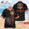 Sunflowers Love And American Flag Bengals Hawaiian Shirt – Custom Name Patriotic Edition