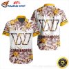 Sunlit Commanders Flora – Washington Commanders Tropical Hawaiian Shirt