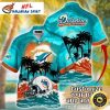 Sunset Helm – Miami Dolphins Nautical Sunset Hawaiian Shirt