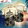 Sunset Palms And New Orleans Saints Badge Hawaiian Shirt