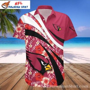 Sunset Stripes And Flowers – Arizona Cardinals Tropical Hawaiian Shirt