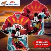 Sunset Surf With Mickey – Chiefs Customizable Name Hawaiian Shirt