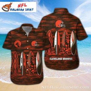 Surf’s Up Cleveland Browns Aloha Shirt – Board Meeting Edition