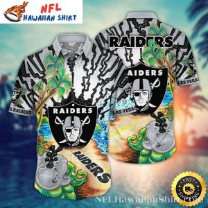 Surf’s Up Las Vegas Raiders Customizable Hawaiian Shirt