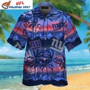 Surf’s Up NY Giants Beachfront Aloha Shirt